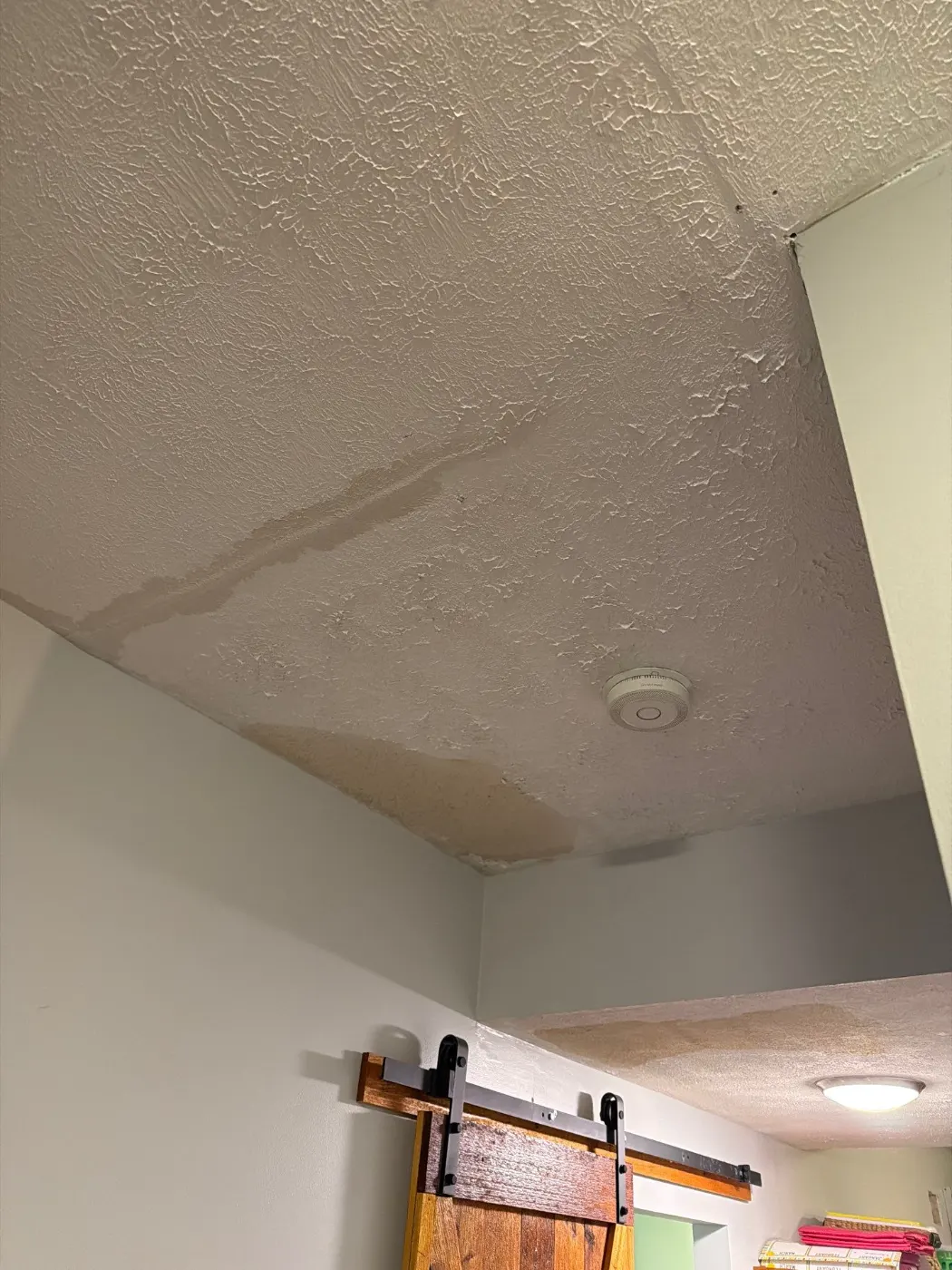 Moisture meter reading on drywall in Old Greenwood water loss